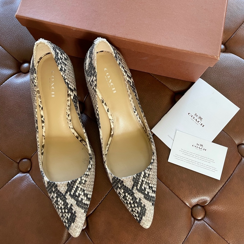 Coach Snakeskin Pattern Heels